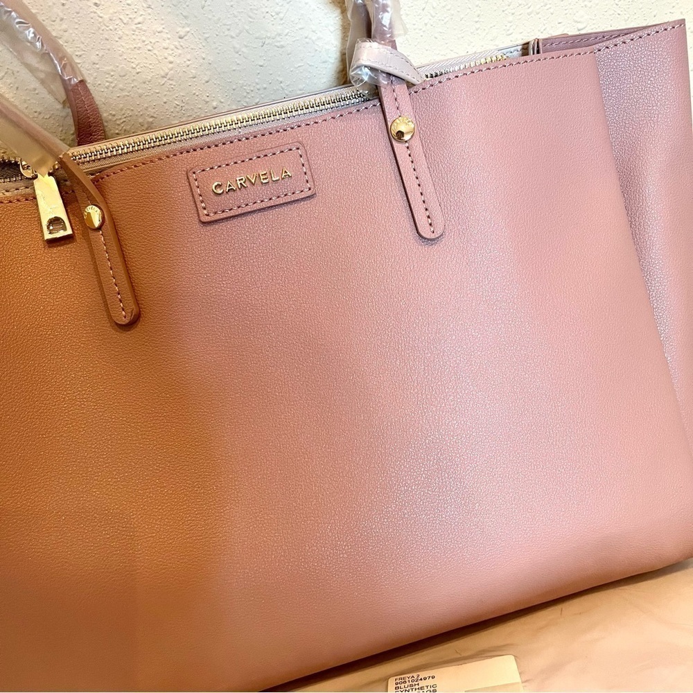 NWT Carvela Kurt Geiger Freya 2 Triple Tote Bag Blush pink with 2 wallets set - Picture 7 of 13